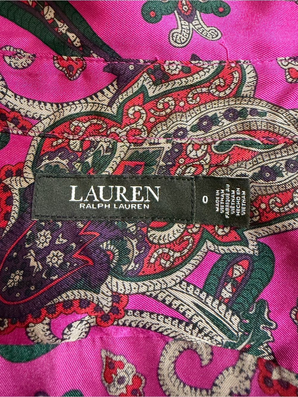Lauren Ralph Lauren Fuchsia Paisley Maxi Shirt Dress - Picture 7 of 9